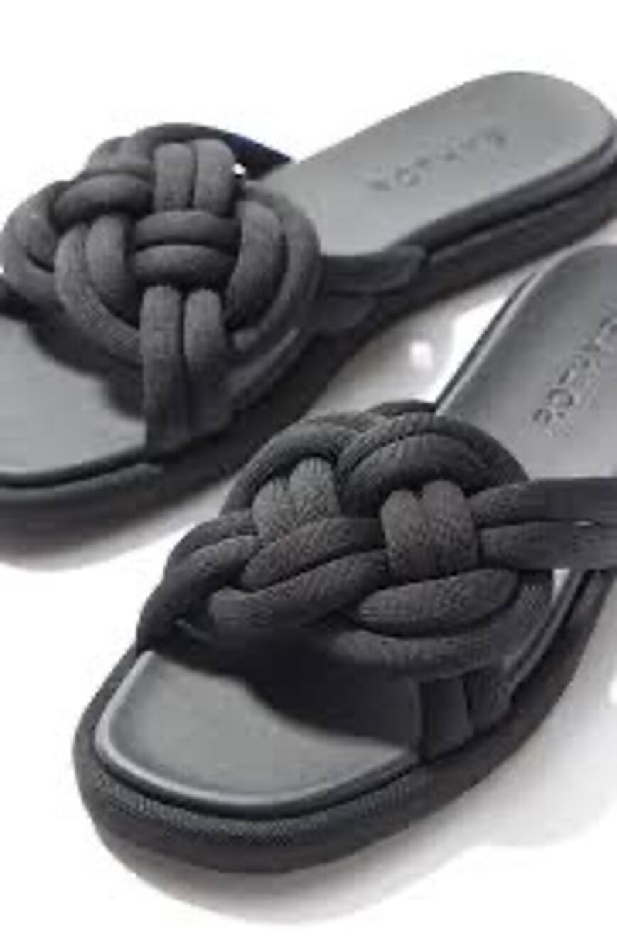 Rothy’s The Summer Sandal Black Braided Slide Women’s Size 9.5 NEW $139
